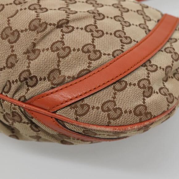 GUCCI GG Canvas Shoulder Bag Beige Gold - Picture 10 of 16